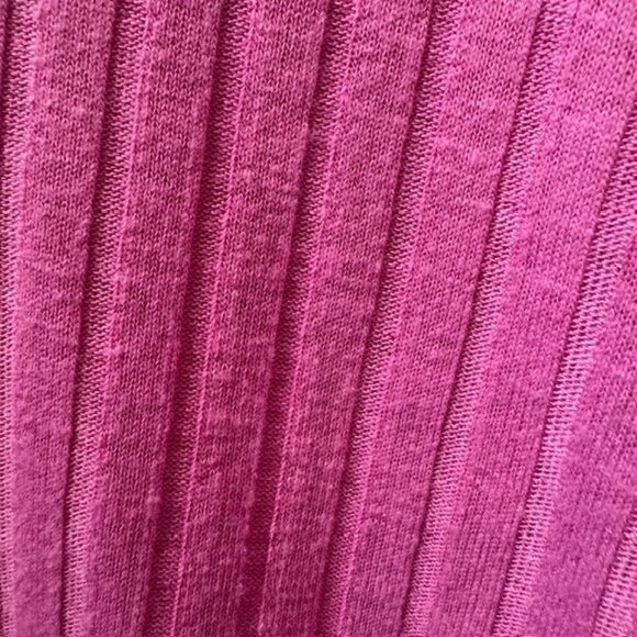Love Fire Ribbed Pink Long-Sleeve Knit Top With Adjustable Side Drawstring Detai - Picture 4 of 6